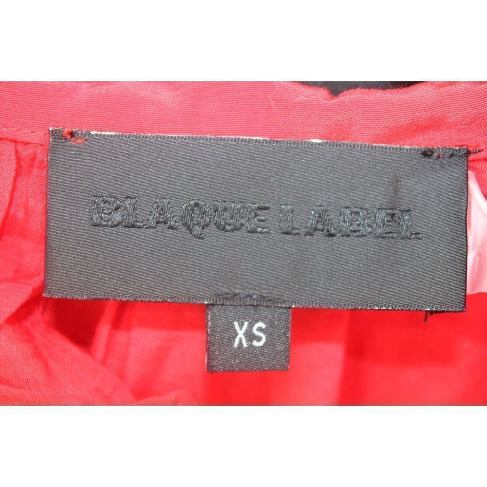 BLAQUE LABEL RED RUFFLE COLAR CUFFS SIZE XS LS BLOUSE - Picture 7 of 8